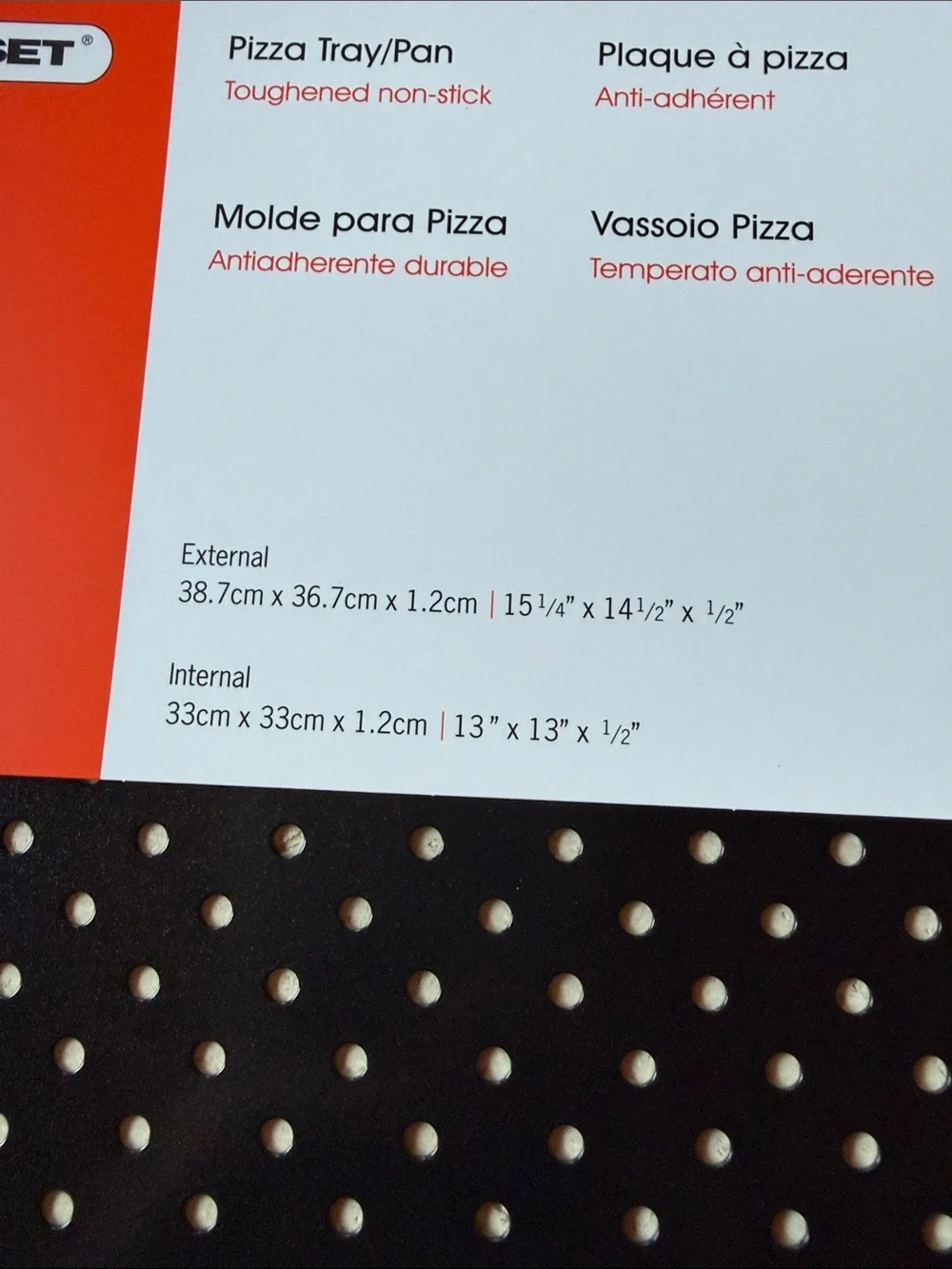Le Creuset bakeware•pizza tray/pan•475 F